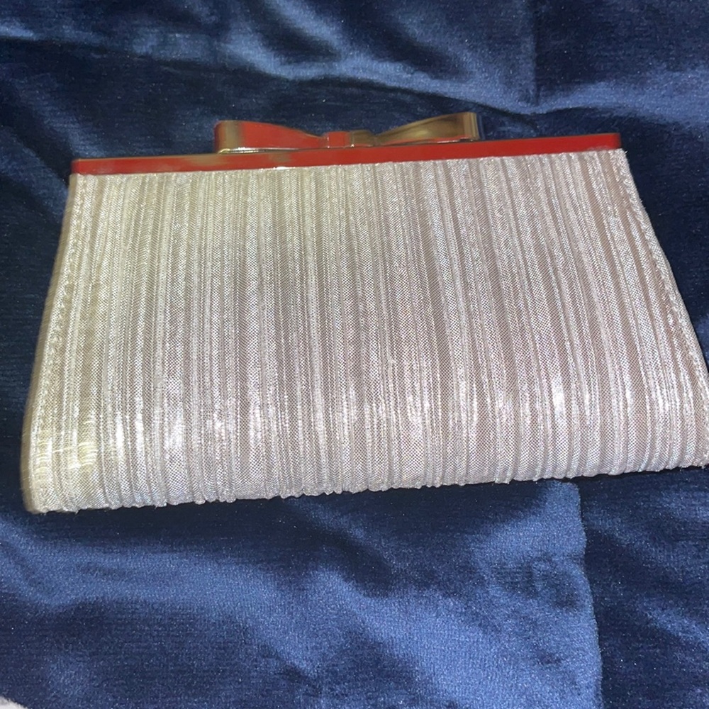 Silver clutch great for weddings and events